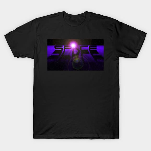 Space Design - Purple T-Shirt by The Black Panther